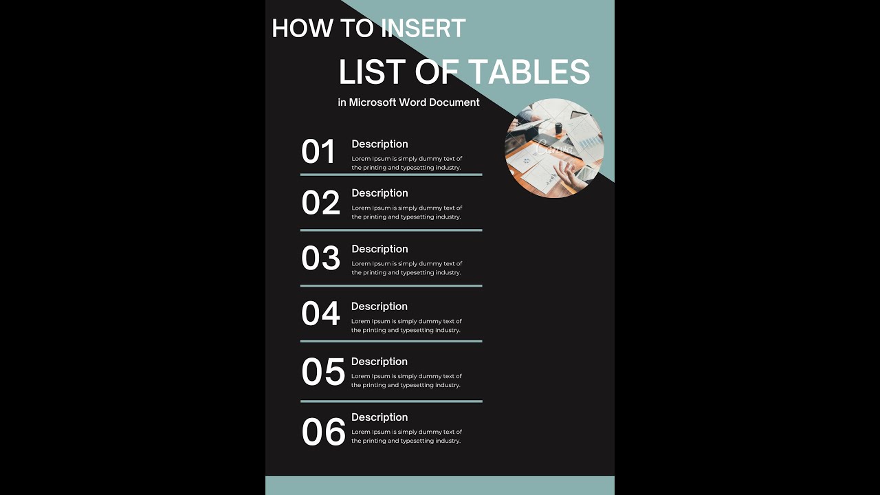 How To Insert List Of Tables In Microsoft Word YouTube How To Insert List Of Tables In Microsoft Word YouTube