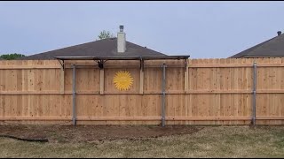 New Cedar Fence Solar Panels Put Back Up New Privacy Barrier