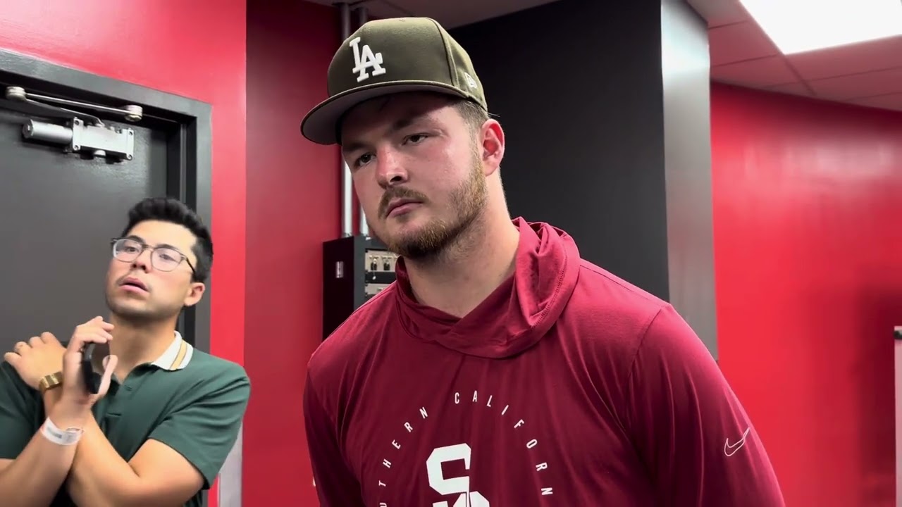 USC TE Lake McRee after 56-10 win over Stanford