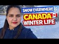 Canada Winter Vlog ❄️ | Snow Everywhere | Indian Life in Canada | Maple Land Diaries #video #viral 