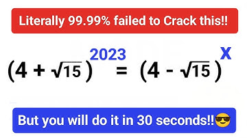 Challenge to solve this in seconds! #fastandeasymaths #mathematics #findx #olympiad #indices