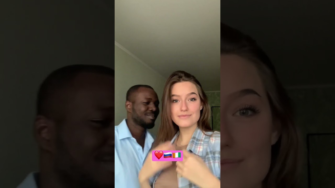 Russian beautiful girl fell in love #russia #internationalcouple #love #africa #beautiful #viral