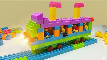 Satisfying DIY LEGO Train Build | ASMR Building Blocks (RELAXING)