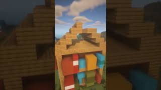Minecraft: Building a bookshelf library | #shorts