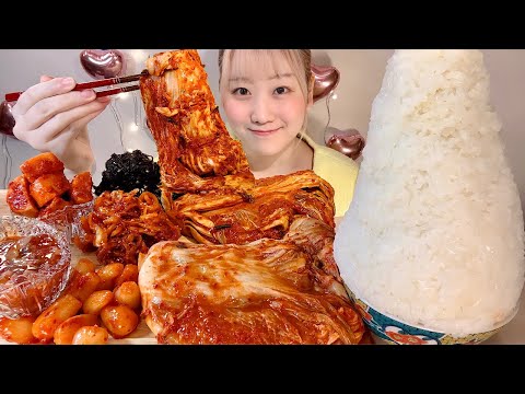 ASMR 大量のキムチを食べる Various Kinds of Kimchi【日本語字幕】【咀嚼音/ Mukbang/ Eating Sounds】