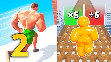 Muscle MAN & Tall Man Run  | All Levels ( Part - 02 ) | Walkthrough | Android Gameplay |