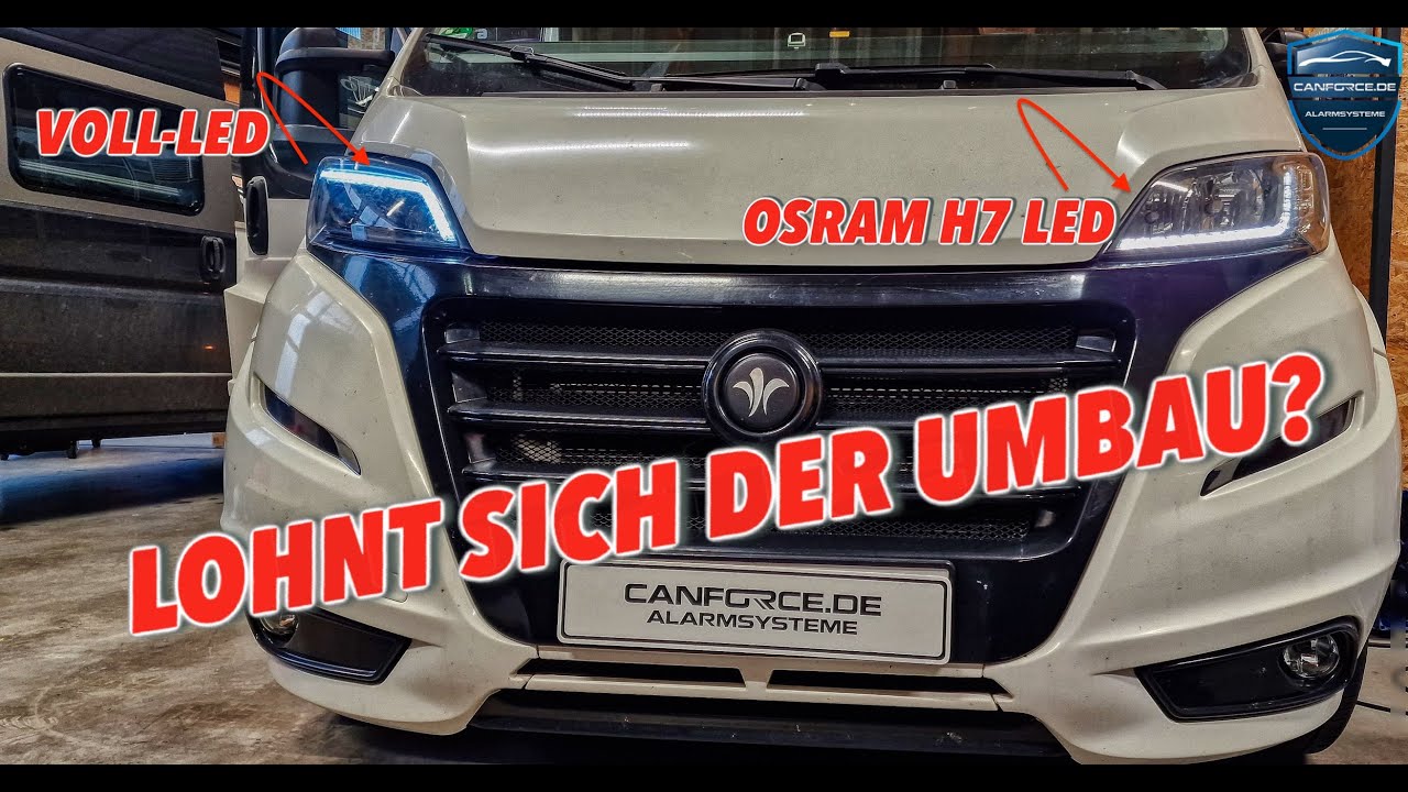 VOLL LED Tagfahrlicht Scheinwerfer schwarz für Fiat Ducato ab 2014