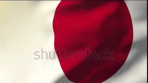 Japan flag waving in the wind. Looping sun rises style. Animation loop Stock video by