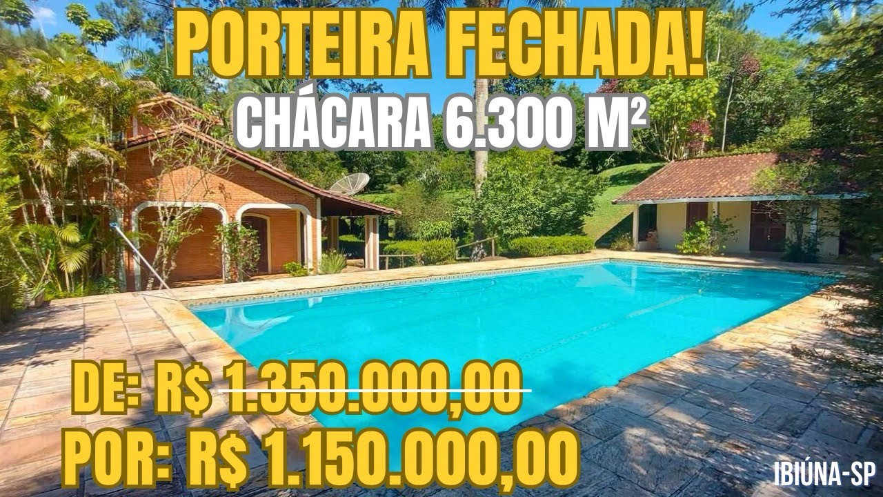 Linda chácara 6.300 m² PORTEIRA FECHADA A VENDA EM IBIÚNA/SP