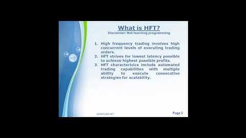 what is hft high frequency trading in this online video course introduction