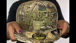 Raiders 'RAIDER-NATION' Realtree-Olive Fitted Hat by New Era
