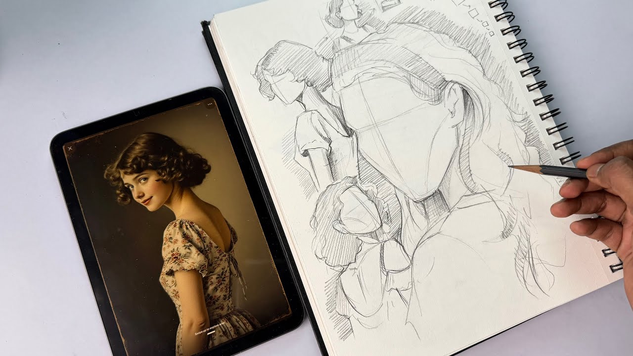 Drawing face structure using freehand blocking method(Secrets Revealed ...