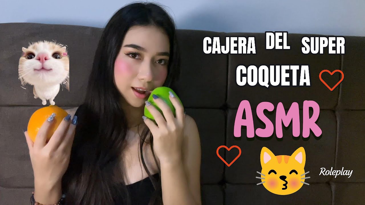 ASMR | (ROLEPLAY) CAJERA DEL SUPER TE COQUETEA