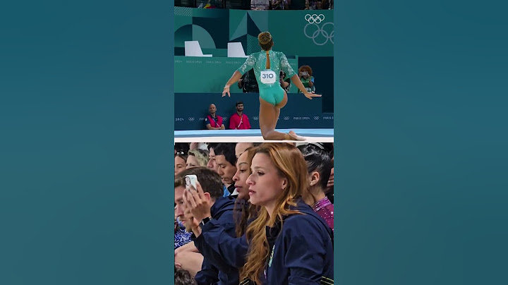 Rebeca Andrade nails her routine, and her team's reaction says it all! 🥹 #Olympics #Paris2024