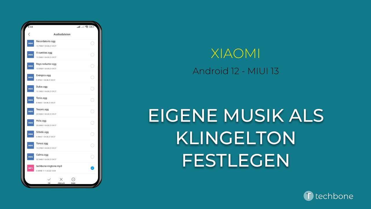 Xiaomi Klingelton Lässt Sich Nicht ändern Eigene Musik als Klingelton festlegen - Xiaomi [Android 12 - MIUI 13
