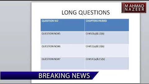 CHEMISTRY PAIRING SCHEME 10TH CLASS 2021 BY M AHMAD NAZEER