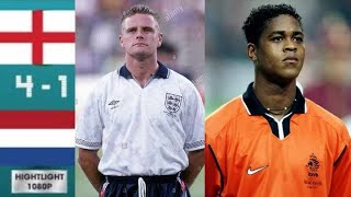 England 4 x 1 Netherlands (Gascoigne, Bergkamp) ●UEFA Euro 1996 Extended Goals & Highlights