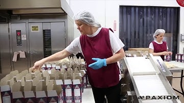 PrimoCombi® multihead weigher dispensing cookies into vertical form and sealed pouches Terra Cotta