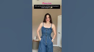 Stylish Denim Jumpsuit 💗💗 #fashion #ootd #collegehaul #fashioninspiration #shopping #meesho #style