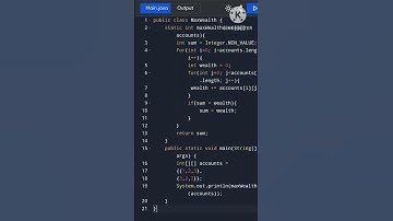 Richest Customer Wealth | Leetcode 1672 | leetcode problem | maxWealth | Leetcode