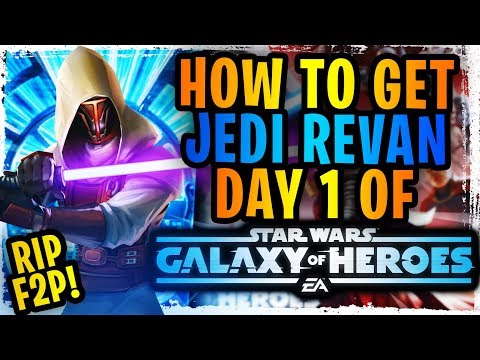 How to Get Jedi Revan Day 1 on a New Account in Galaxy of Heroes! Broken Hyperdrive Bundle Ruins F2P