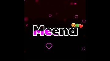 Meena Name Art Video || Meena WhatsApp Status Video|| Whatshapp Status Video #short