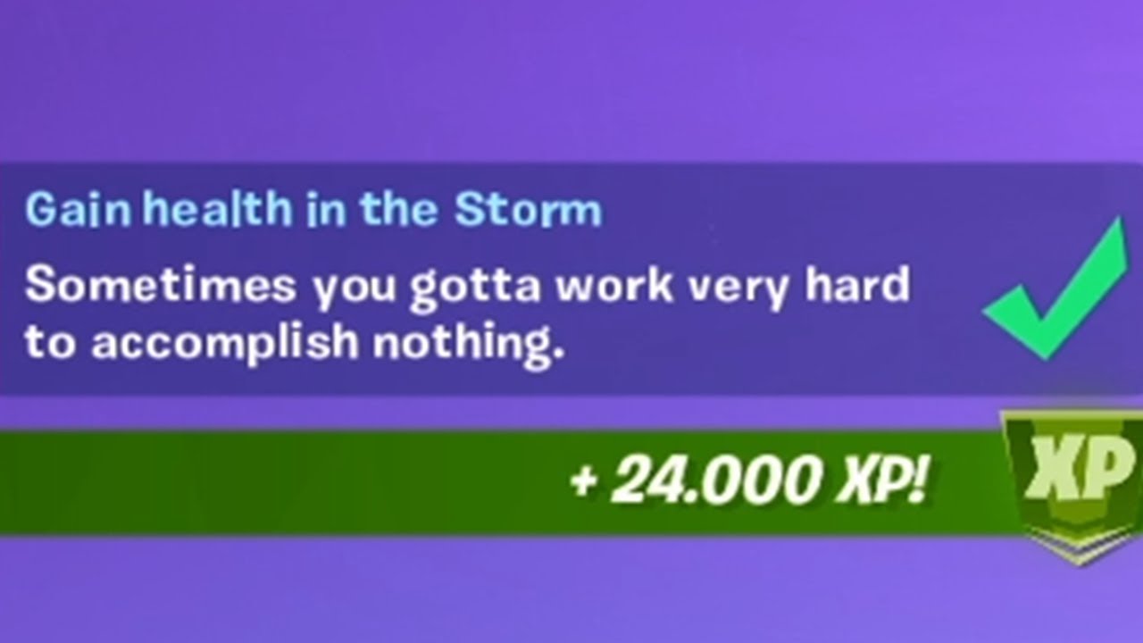 GAIN HEALTH IN THE STORM CHALLENGE QUEST GUIDE | Fortnite