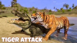 Angry Tiger Family Sim City Attack (CITY) iOS/Android Gameplay Video screenshot 5