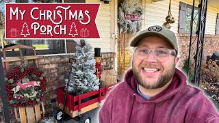 🎄 Christmas Front Porch Makeover | Before & After Transformation