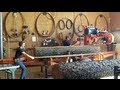 Wood-Mizer LT50 Sawmill Milling Nice Black Cherry Logs into Lumber, Husband & Wife Team