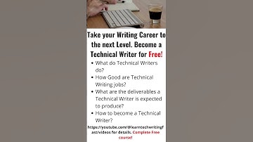 Your Next Stop in Your Writing Career, new complete Technical Writing course