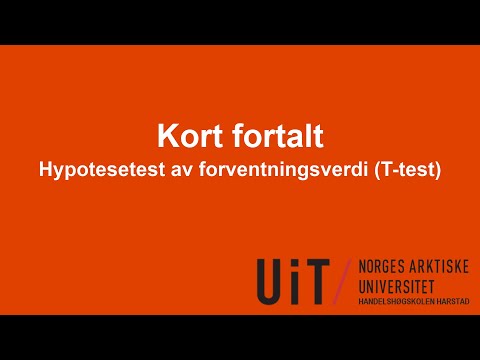 Video: Hvorfor velge statistisk test?