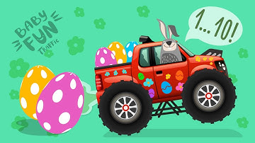Numbers 1 to 10 | Easter Egg Hunt | Learn to Count | Animal Cartoons for KIDS | Kids videos