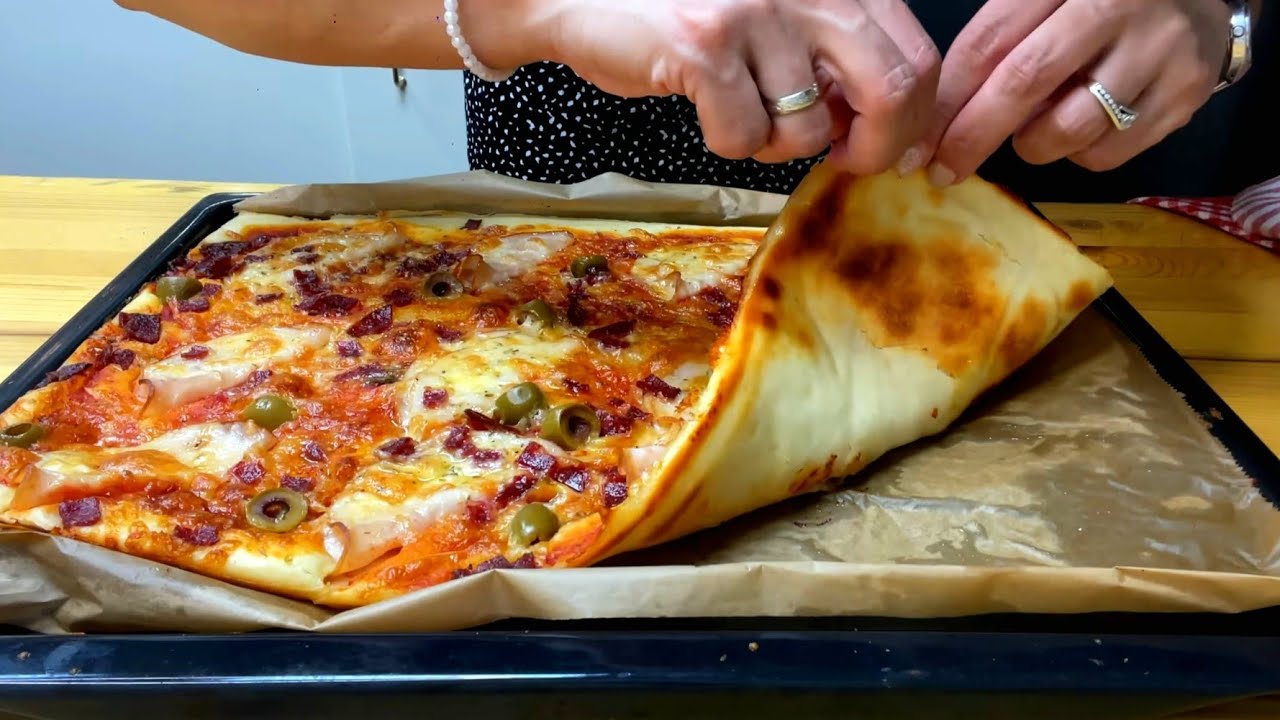 TESTO BEZ MEŠENJA I RAZVLAČENJA - Izlivena PIZZA bez NEREDA! Minut posla za vrh picu!