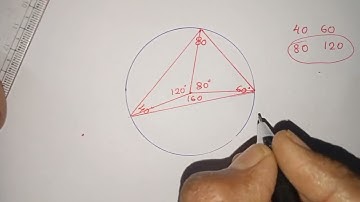 How to draw a triangle with  circum radius 3cm and two angles 40⁰,60⁰