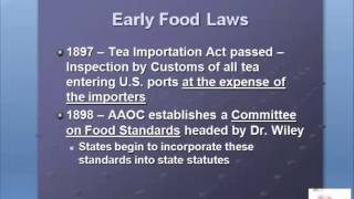 Information History of Food Law Video 2016 News