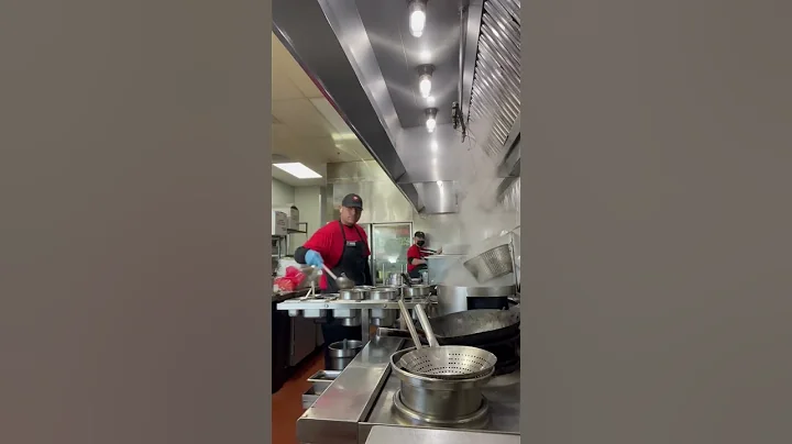 POV: You cool at Panda Express 🐼 #pandaexpress #cook #wok #fire #flame