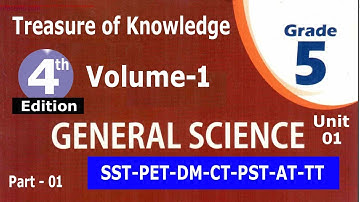 Treasure of Knowledge 4th Edition:General Science Class 5th:ETEA Test Preparation Series : Part - 01