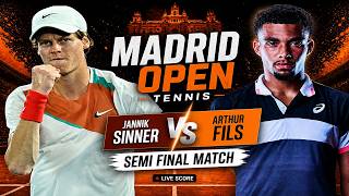Jannik Sinner vs Arthur Fils, Madrid Open Tennis 2026 Semifinal Match Live Score Watchalong