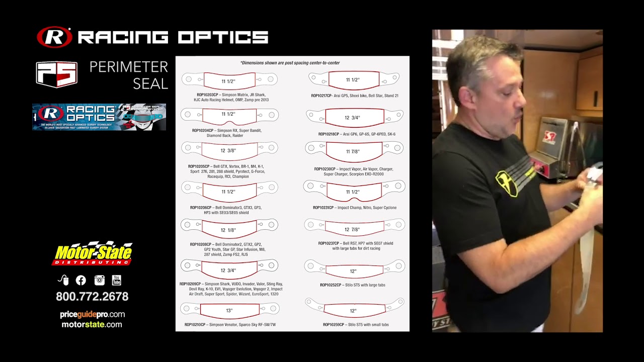 Racing Optics Perimeter Tearoffs YouTube