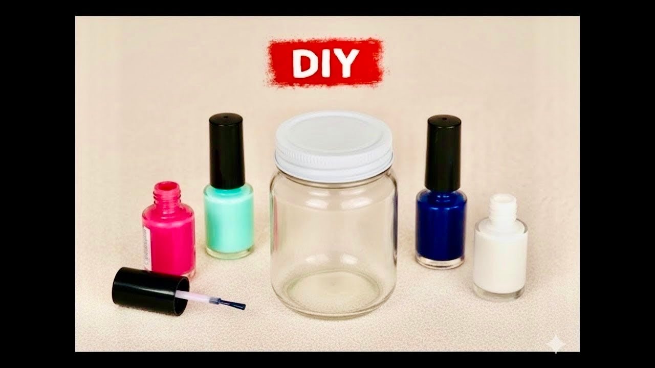 OJELERLE ve CAM KAVANOZLA FENER YAPIMI /   MAGNIFICENT, MAGICAL MARBLE ART IN GLASS JARS - LANTERN