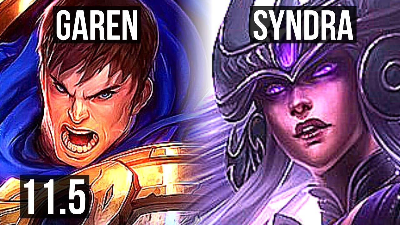 GAREN vs SYNDRA (TOP) | 2.8M mastery, 5/1/6, 1200+ games | KR Diamond | v11.5
