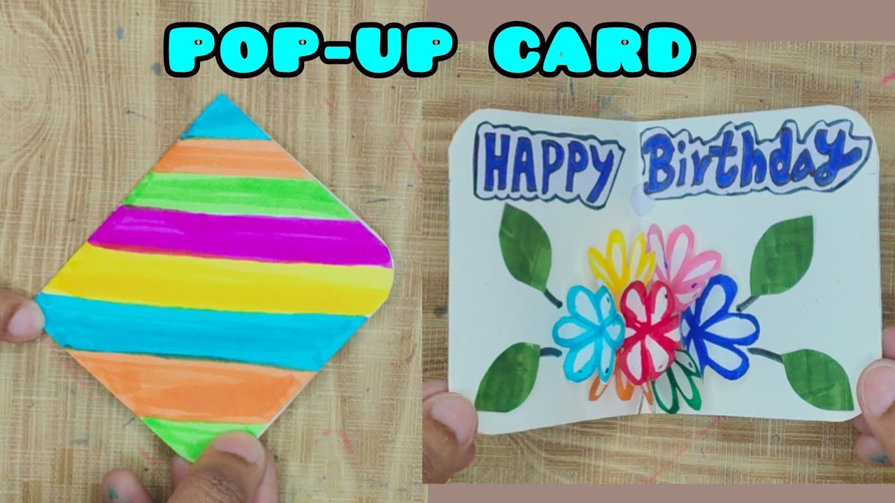Diy Flower Popup Card / Birthday Card Making / Greeting Card / 