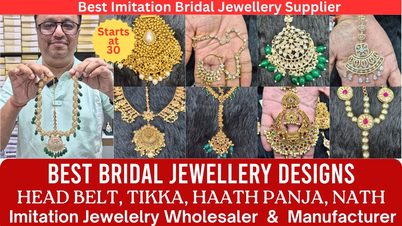 Imitation Bridal Jewellery Wholesaler in Barabazaar Kolkata, India | Matha Patti, Tikka, Hath Panja