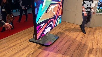 ISE 2020: LANG AG Distributes fLED Single-Unit LED Screen Mounted on EXACT solutions Titan Stand