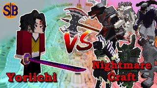 Yoriichi (Demon Slayer Mod) vs Nightmare Craft | OP Minecraft Mob Battle