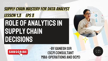 Role of Analytics in Supply Chain Decisions | Supply Chain Mastery for Data Analyst