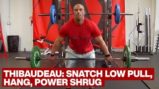 Snatch Low Pull from Hang with Power Shrug