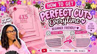 NO MORE CROOKED CUTS! How I Get PERFECT Cuts Every Time! 😍✂️ | Stationery Alignment GuideTutorial