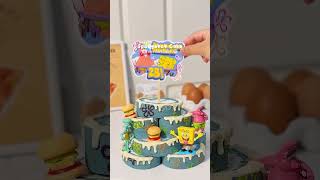 making "what's funnier than 24? 25!"spongebob birthday cake 🍰 #birthdaycake#spongebob#towercake#roll